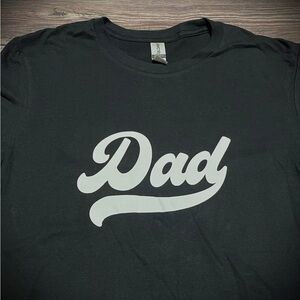 Gildan Black T-Shirt with White "Dad" Script
